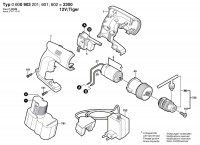 Bosch 0 600 903 201 2300 12 V Tiger Diy-Drill-Driver 12 V / Eu Spare Parts
